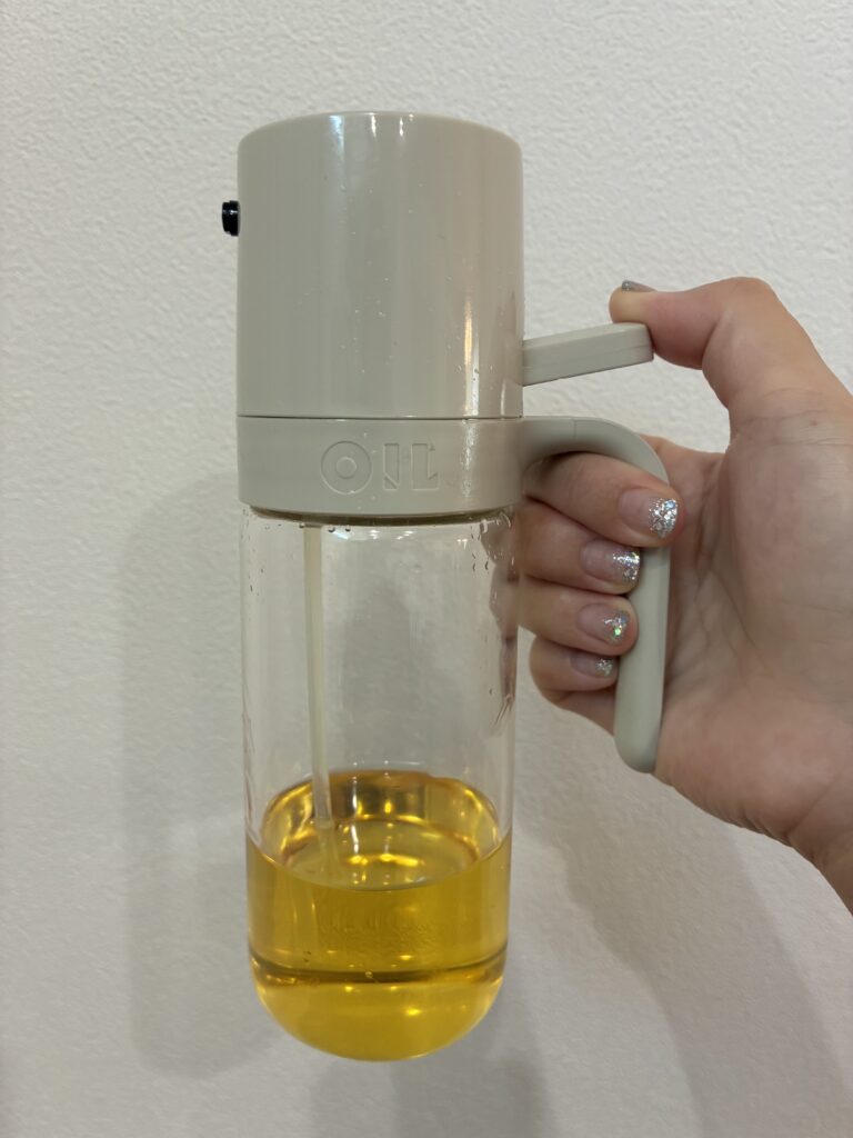 オイルスプレー 持ったところ